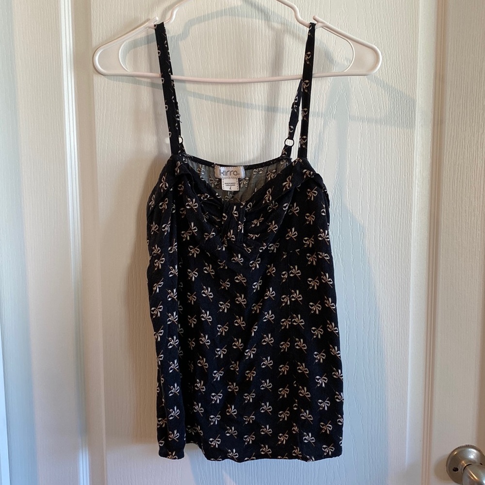 Kirra Bow Print Tank Top Size L